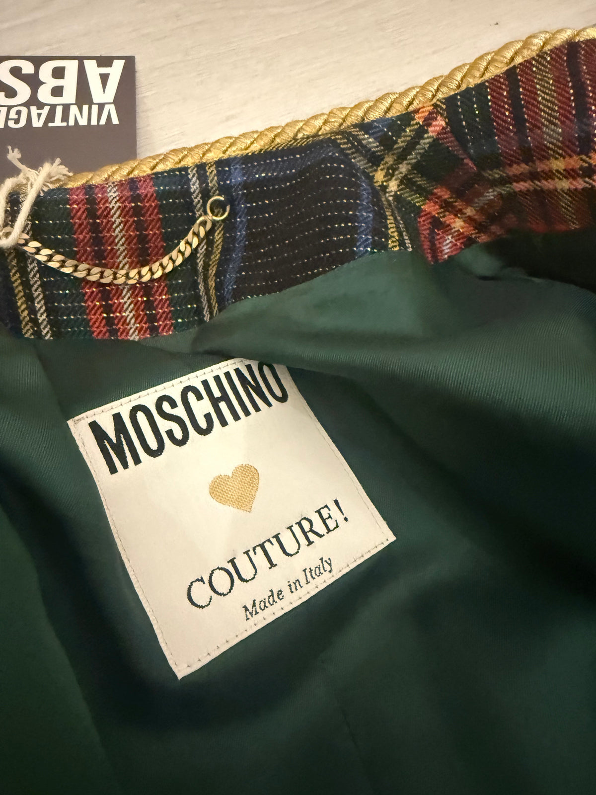Vintage Moschino Couture Tartan Wool Jacket