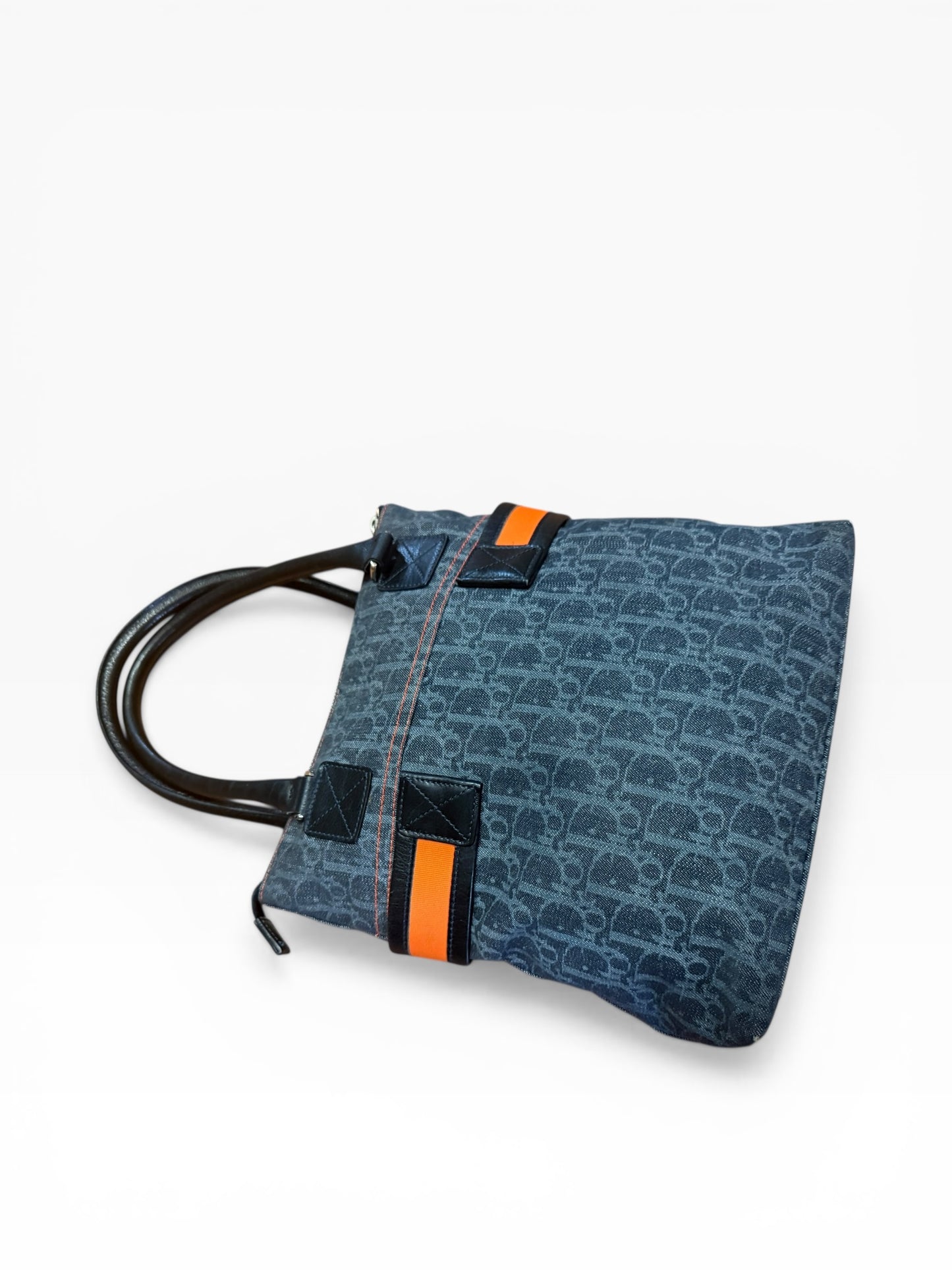 Christian Dior Flight Line Trotter Denim Shoulder Bag