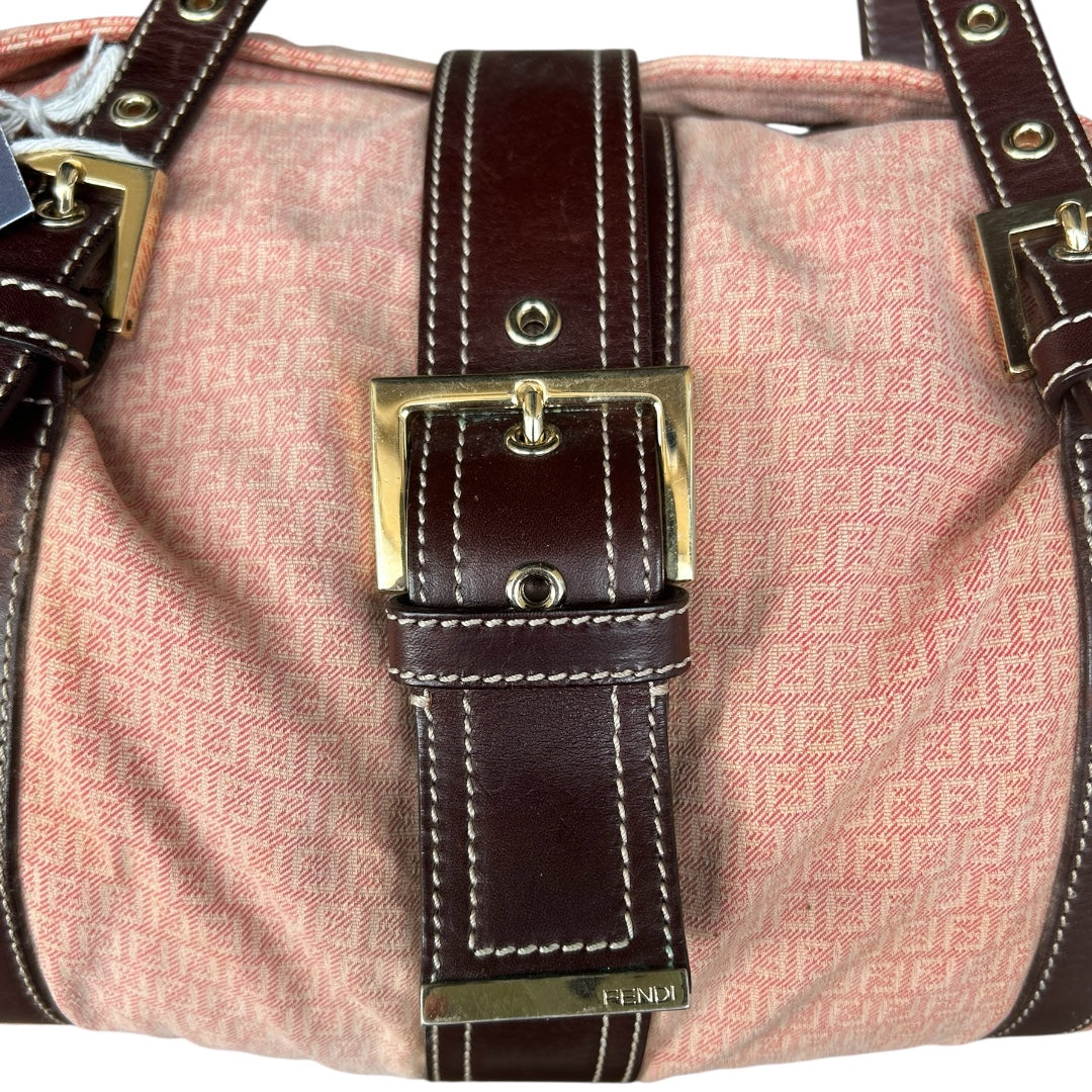 Fendi Selleria Pink Zucca Shoulder Bag