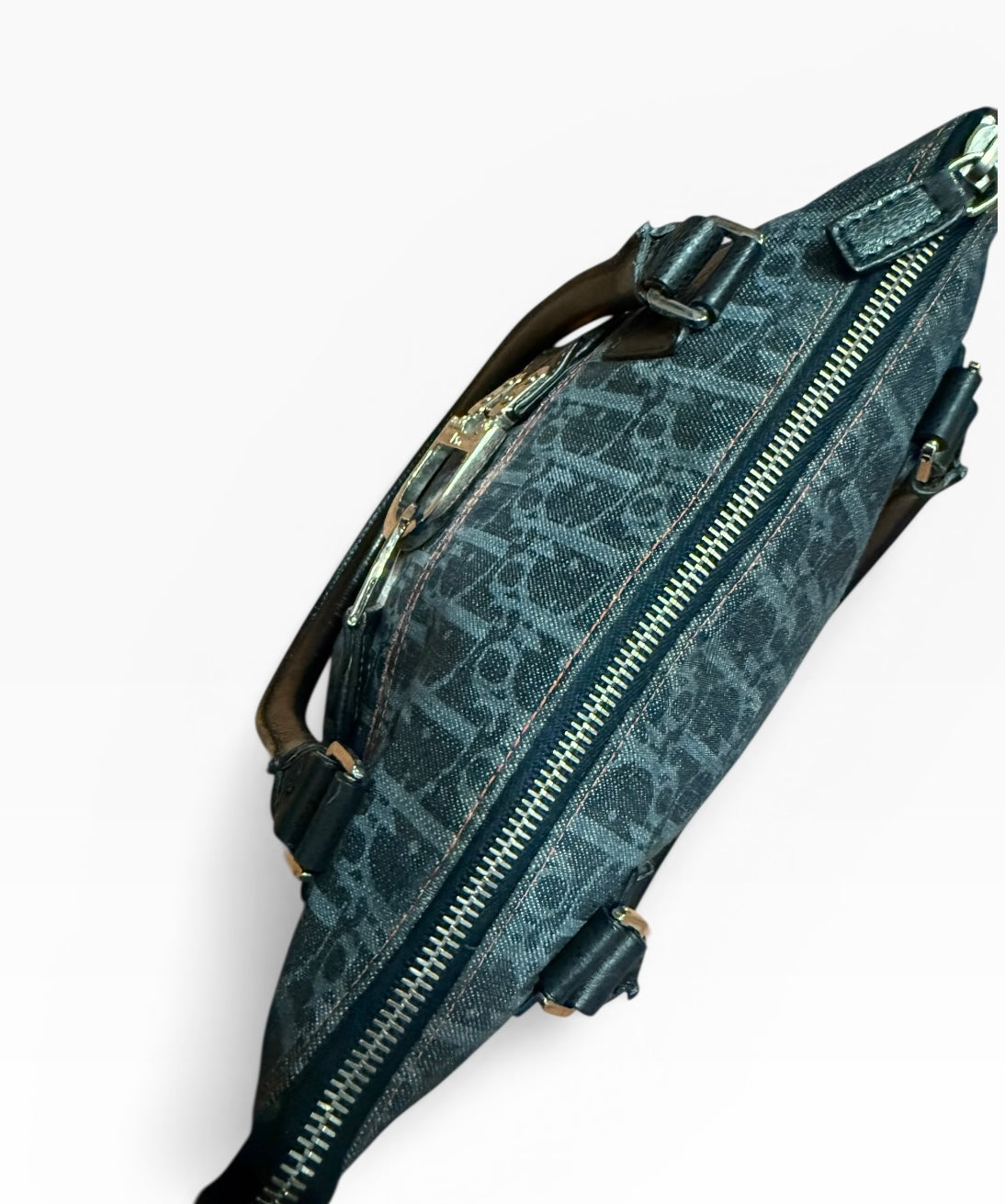 Christian Dior Flight Line Trotter Denim Shoulder Bag