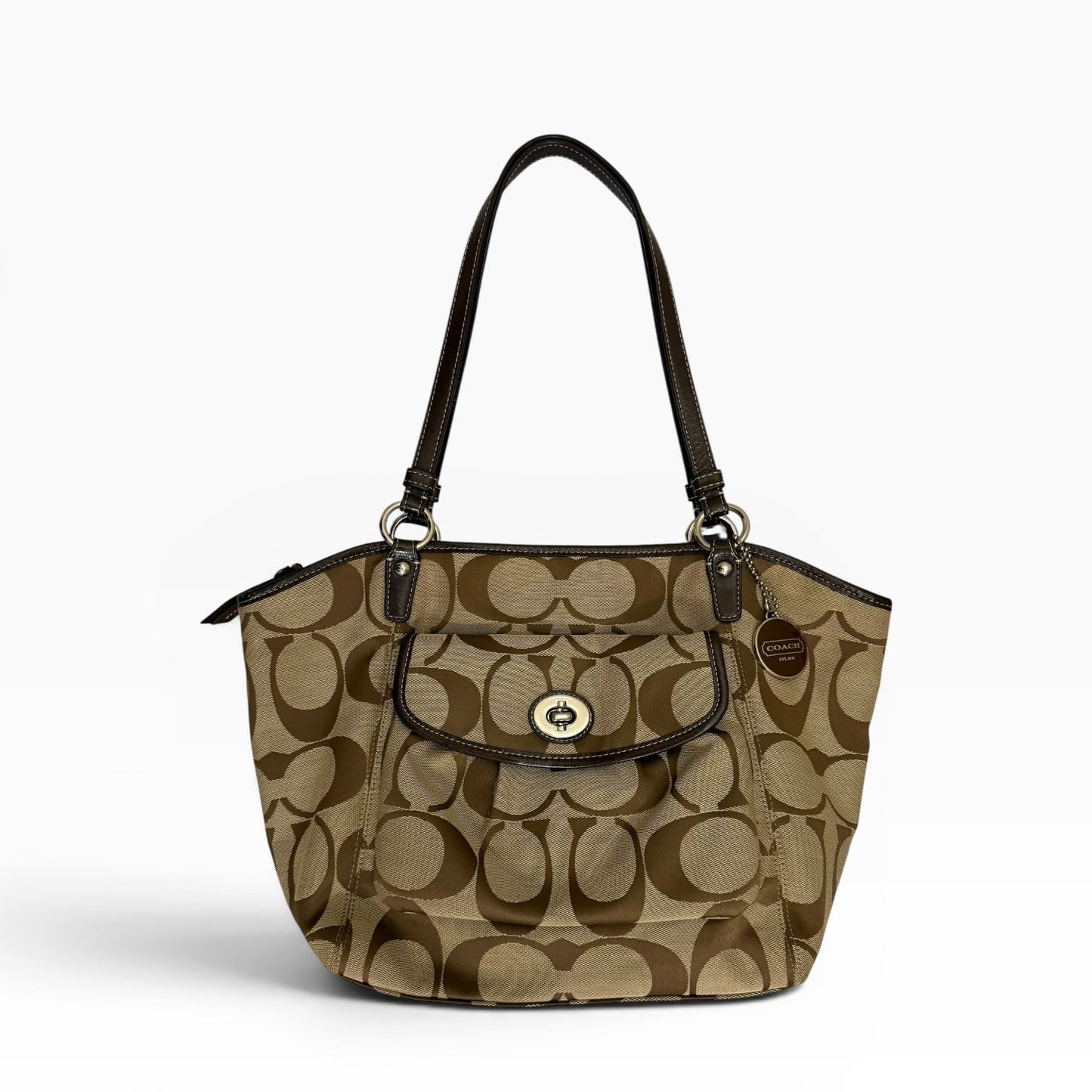 Coach Leah Signature Shoulder Bag