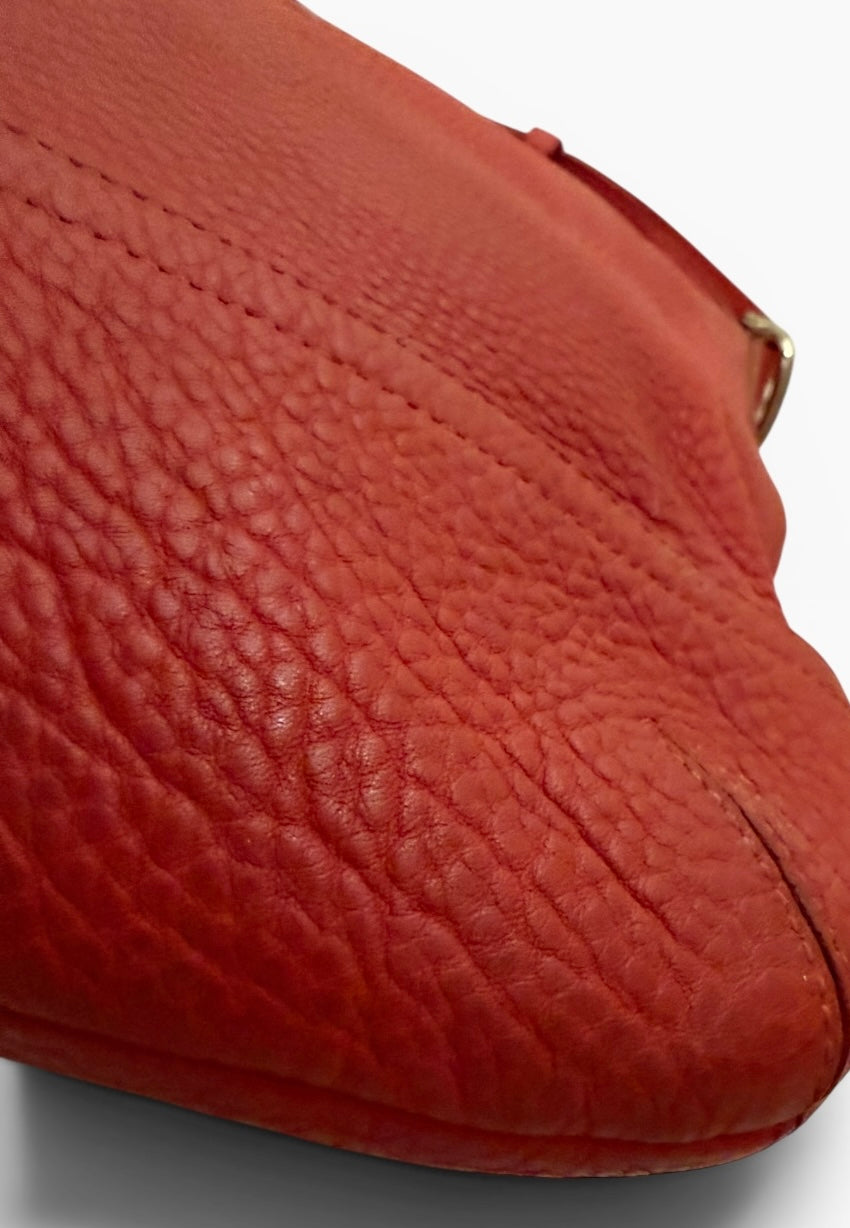 Coach Red Leather Hobo Shoulder Bag
