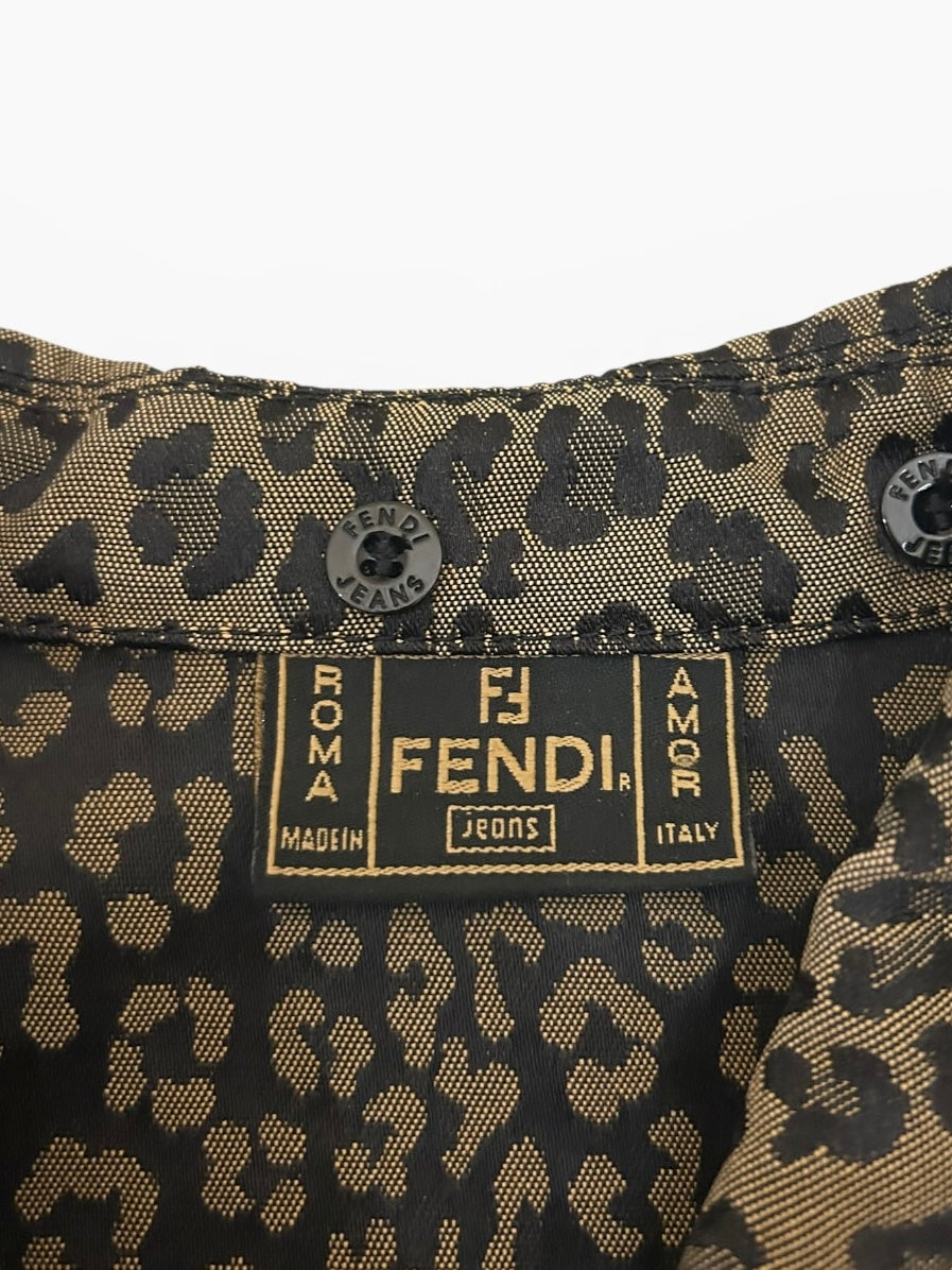 Fendi Jeans Leopard Utility Jacket