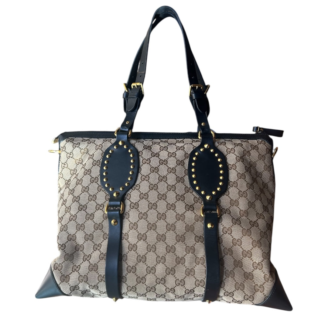 Gucci Patti Studded Large Shoulder Bag