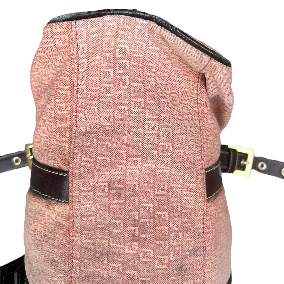 Fendi Selleria Pink Zucca Shoulder Bag