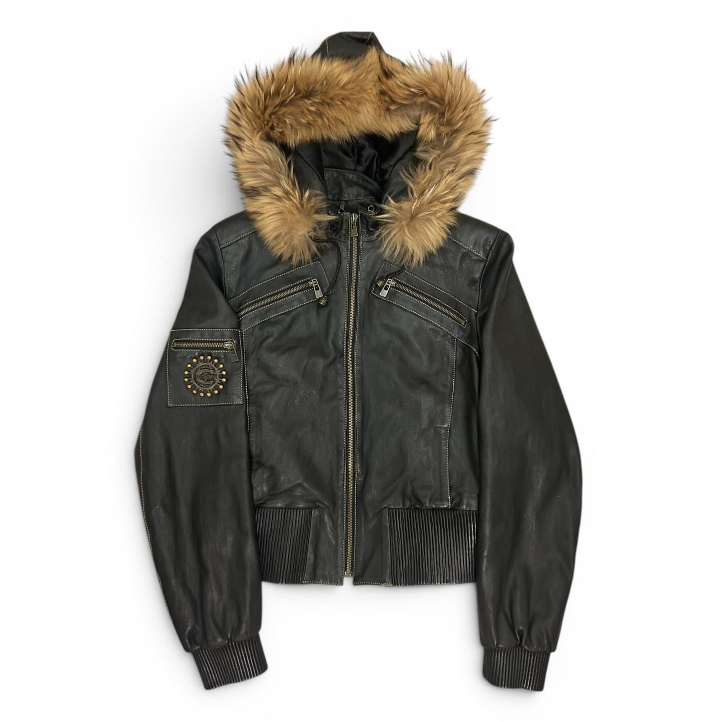 Roberto Cavalli Leather Bomber