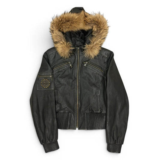 Roberto Cavalli Leather Bomber