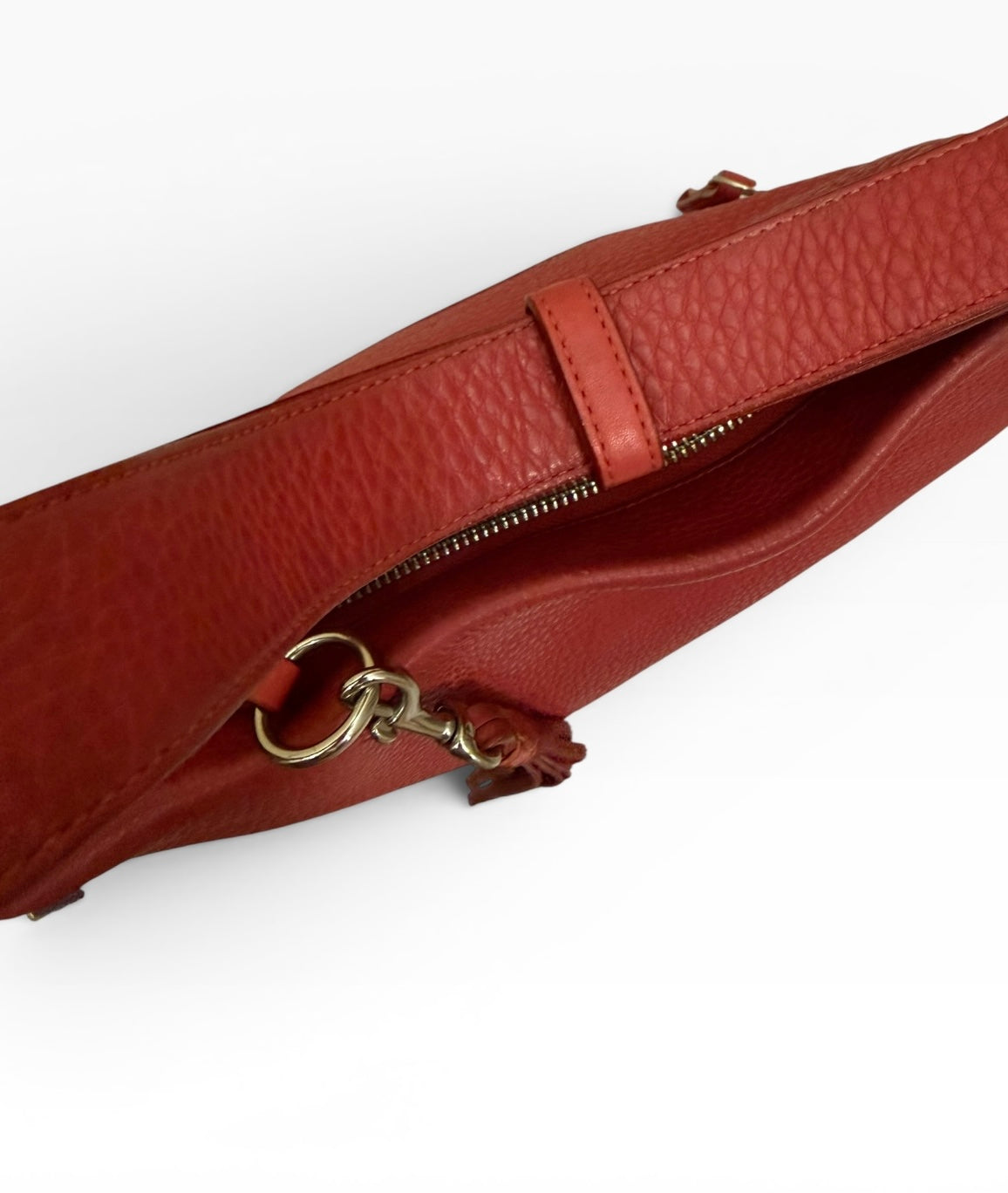 Coach Red Leather Hobo Shoulder Bag