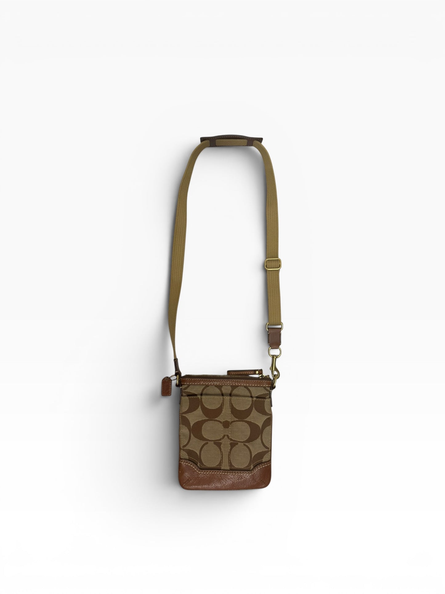 Coach Signature Stripe Swingpack Crossbody Bag
