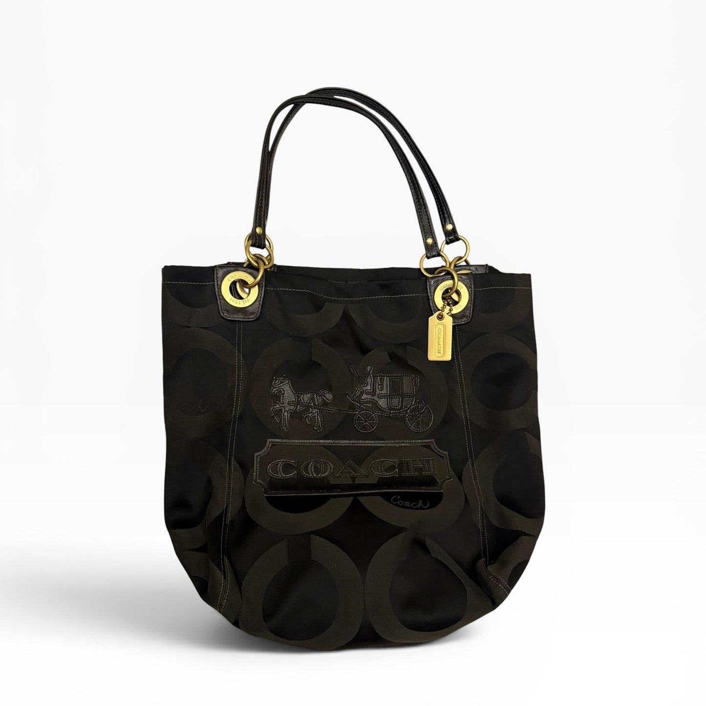 Coach Jacquard Tote Shoulder Bag