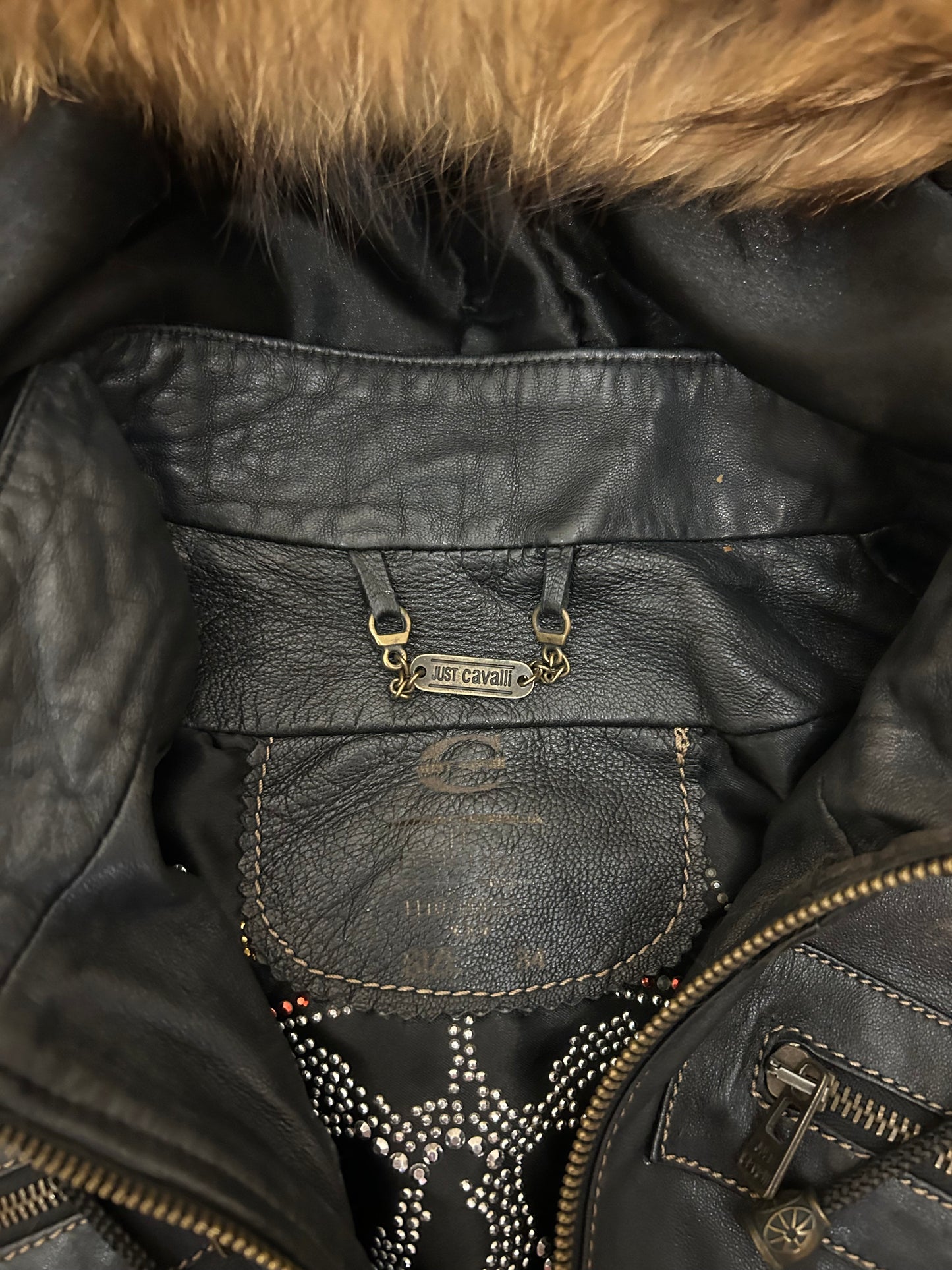 Roberto Cavalli Leather Bomber