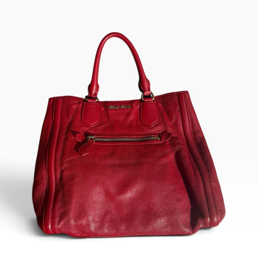 Miu Miu Vitello Shine Tote Bag