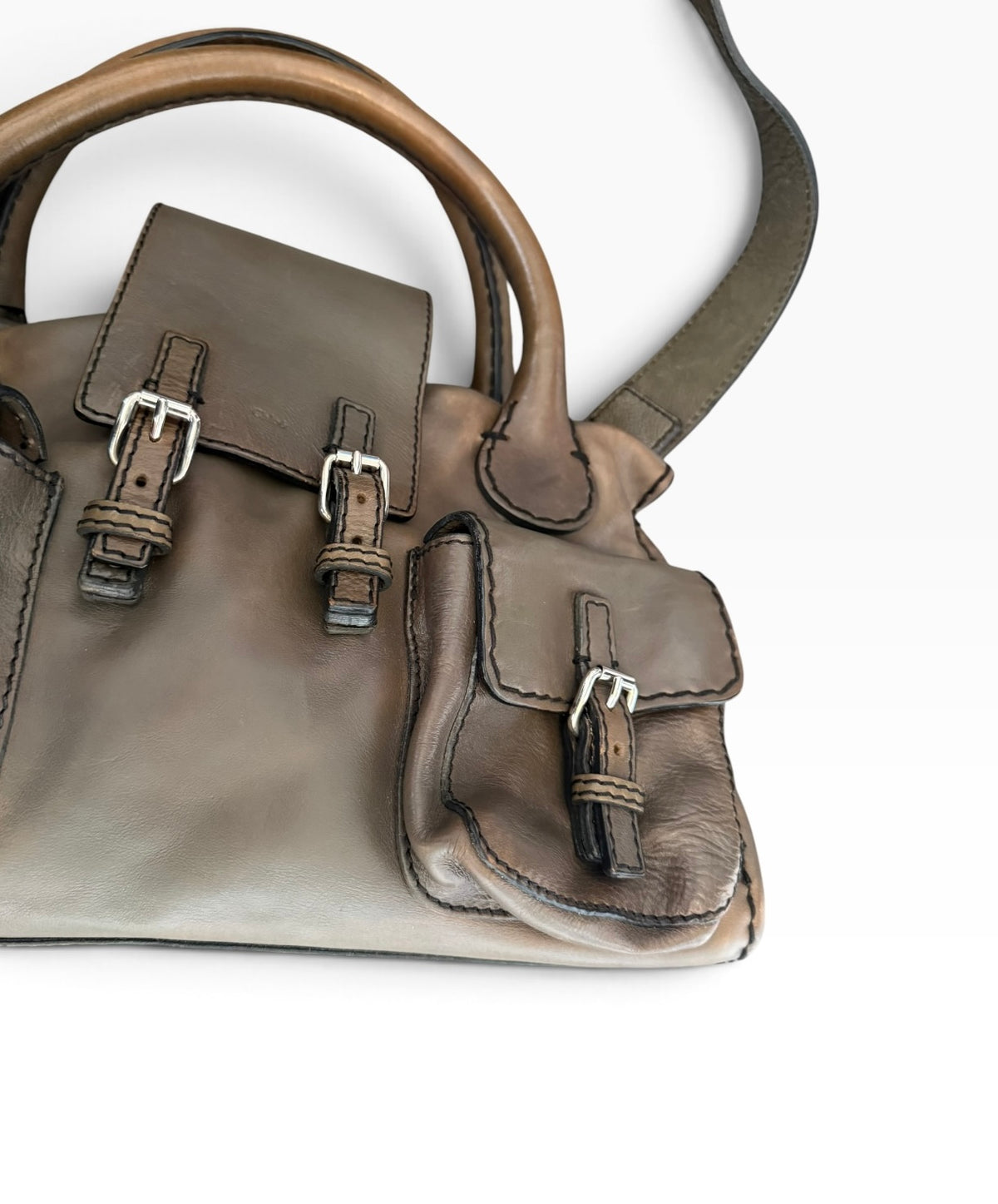 Chloé Edith Leather Satchel Bag – Taupe