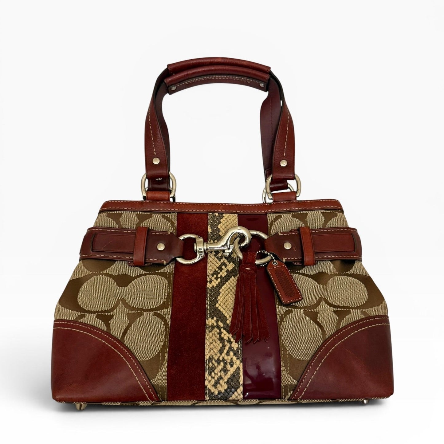 Coach Hampton Clip Python Bag