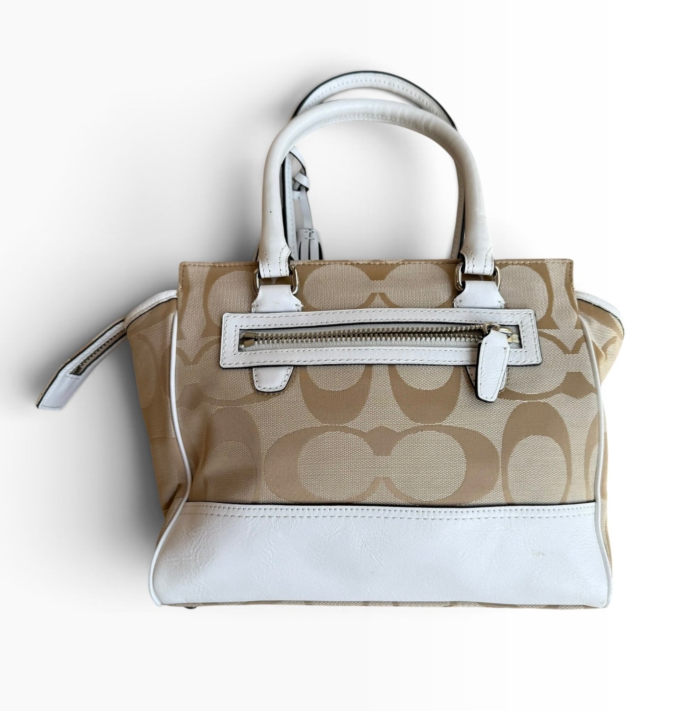 Coach Signature Jacquard Tassel Tote Bag 24204
