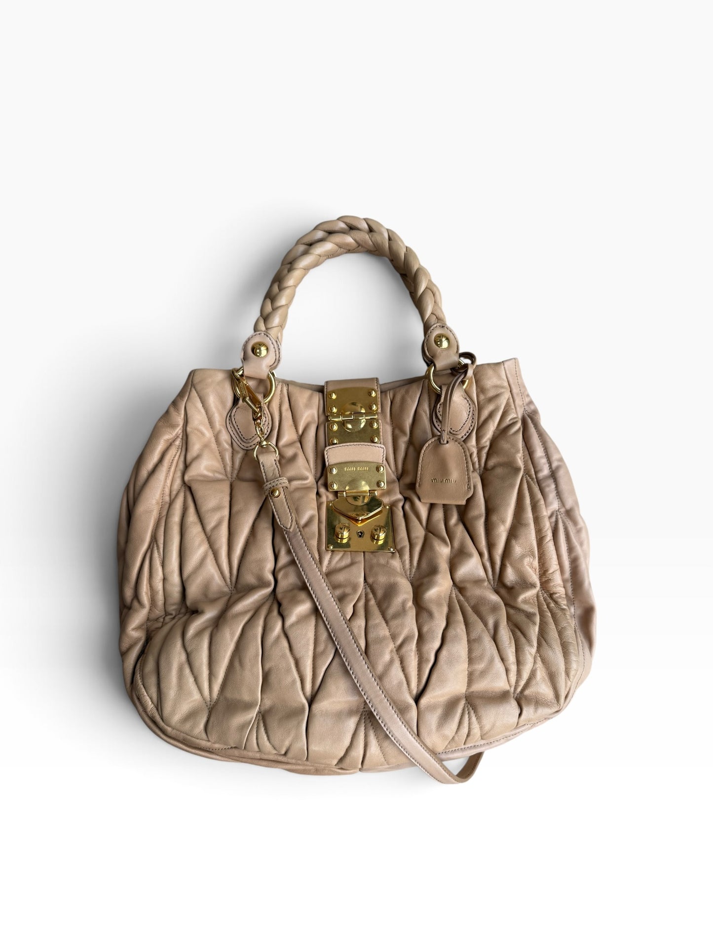 Miu Miu Coffer Matelassé Leather Bag