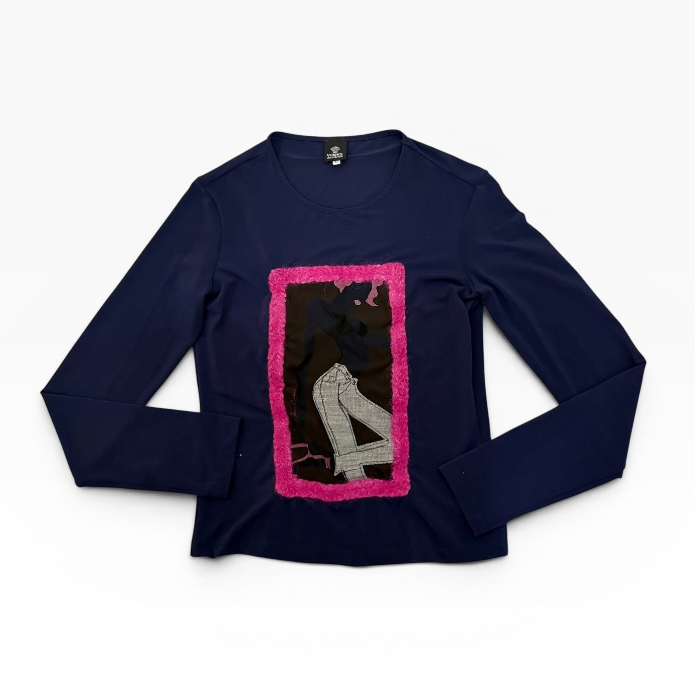 Versace Long Sleeve Graphic Top