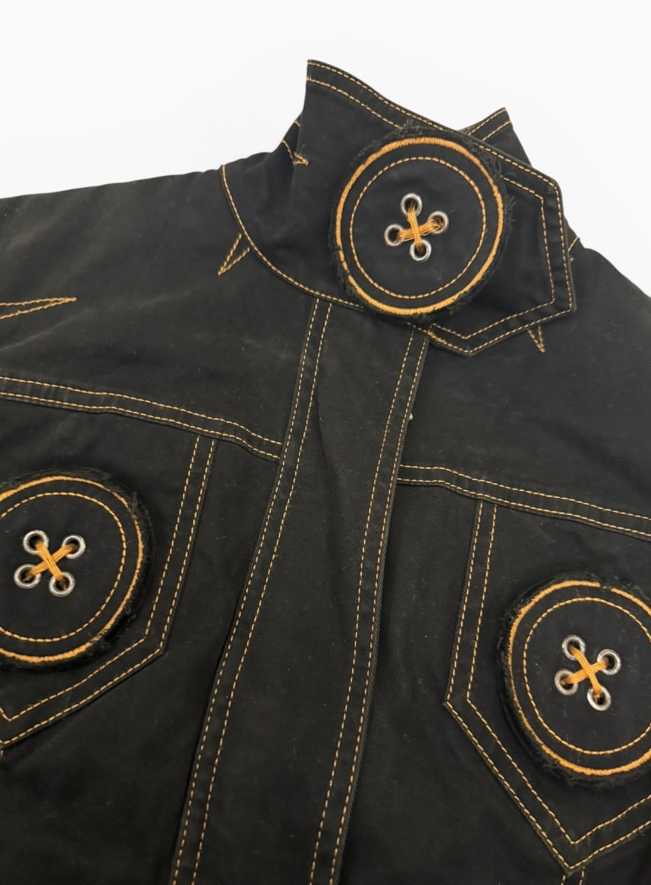 Moschino Rare Button High Neck Jacket