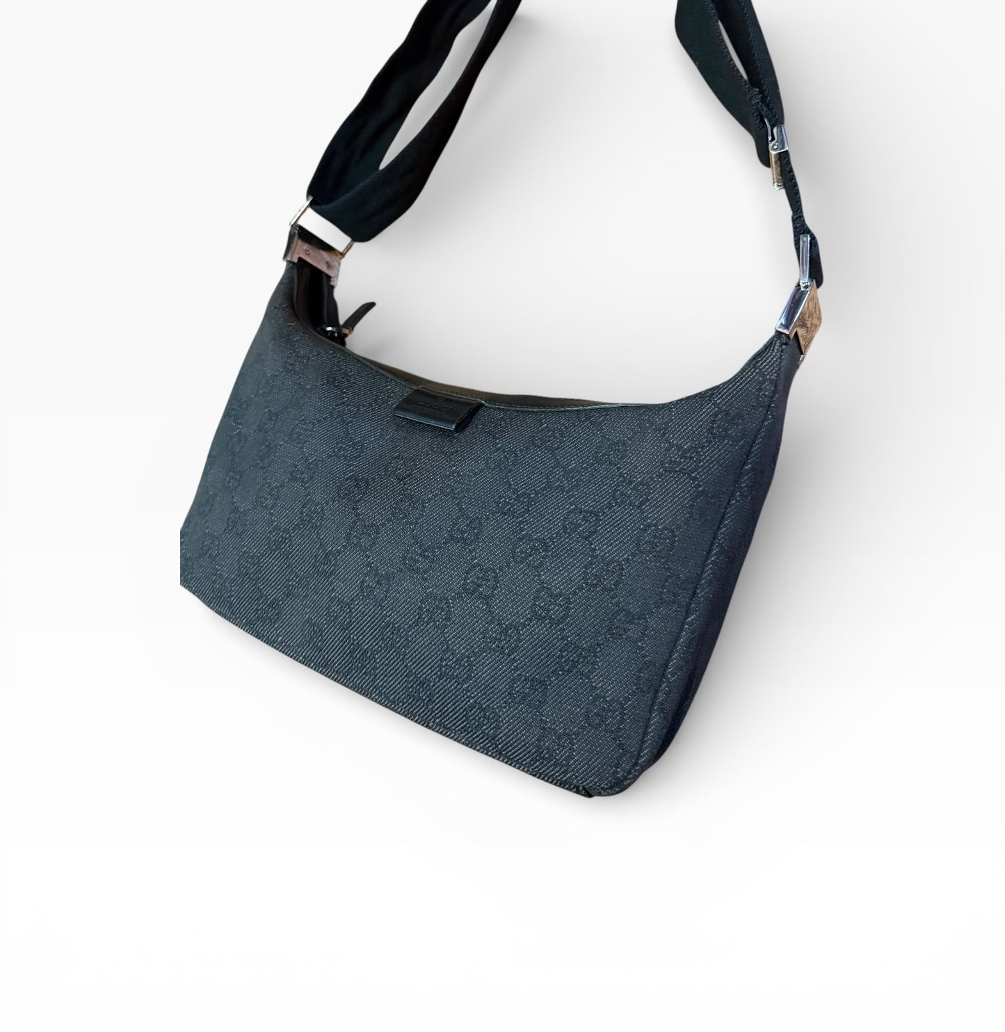 Gucci Monogram Black Shoulder Bag