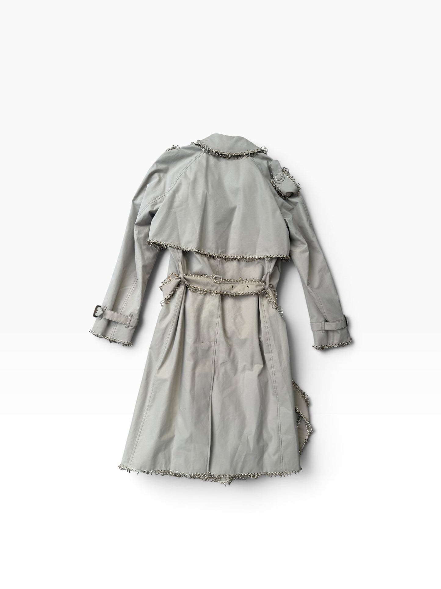 Burberry Chain-Embellished Trench Coat SS19