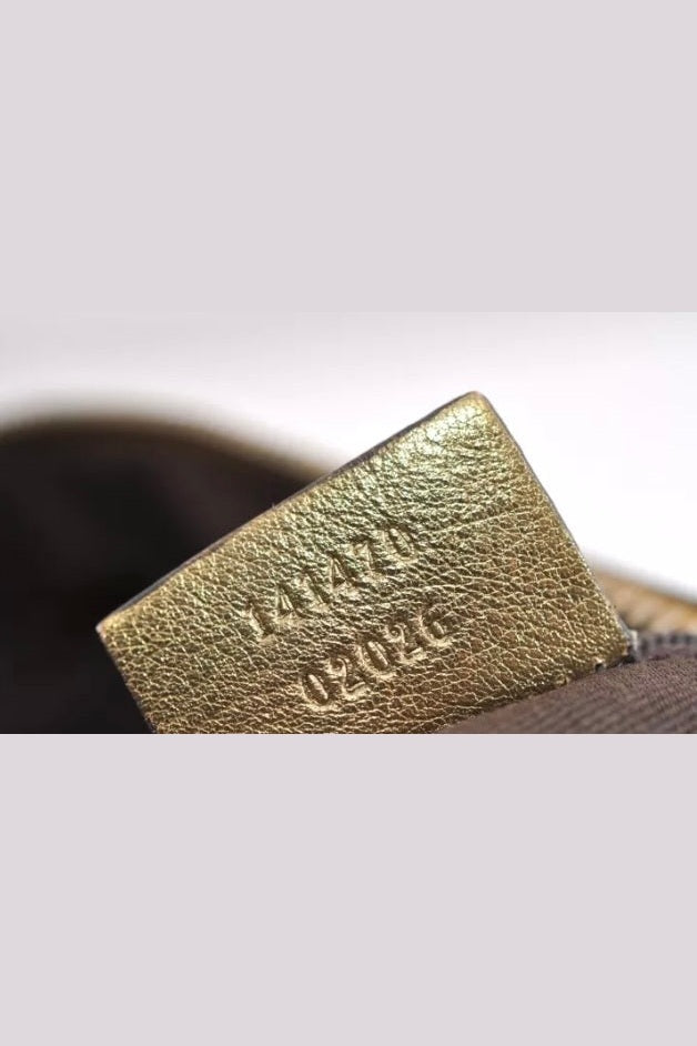 Gucci Abbey Leather & Canvas Shoulder Bag