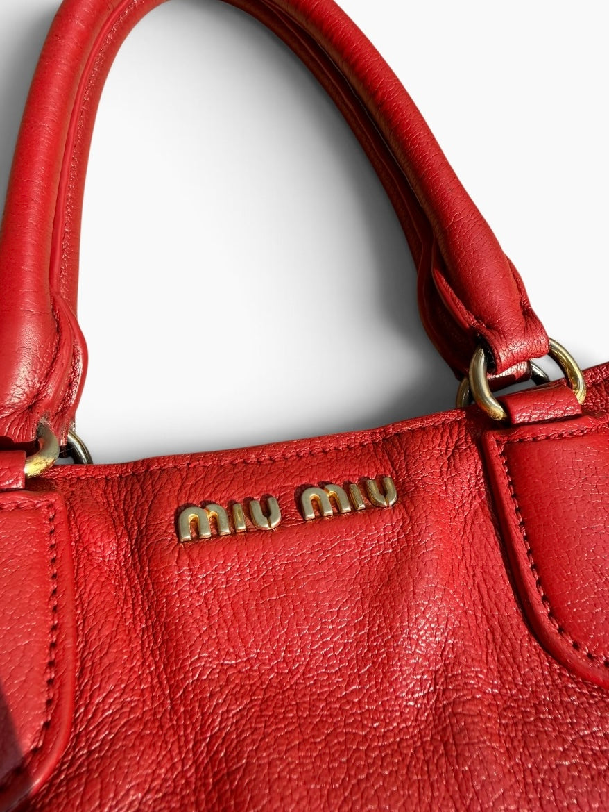 Miu Miu Vitello Shine Tote Bag