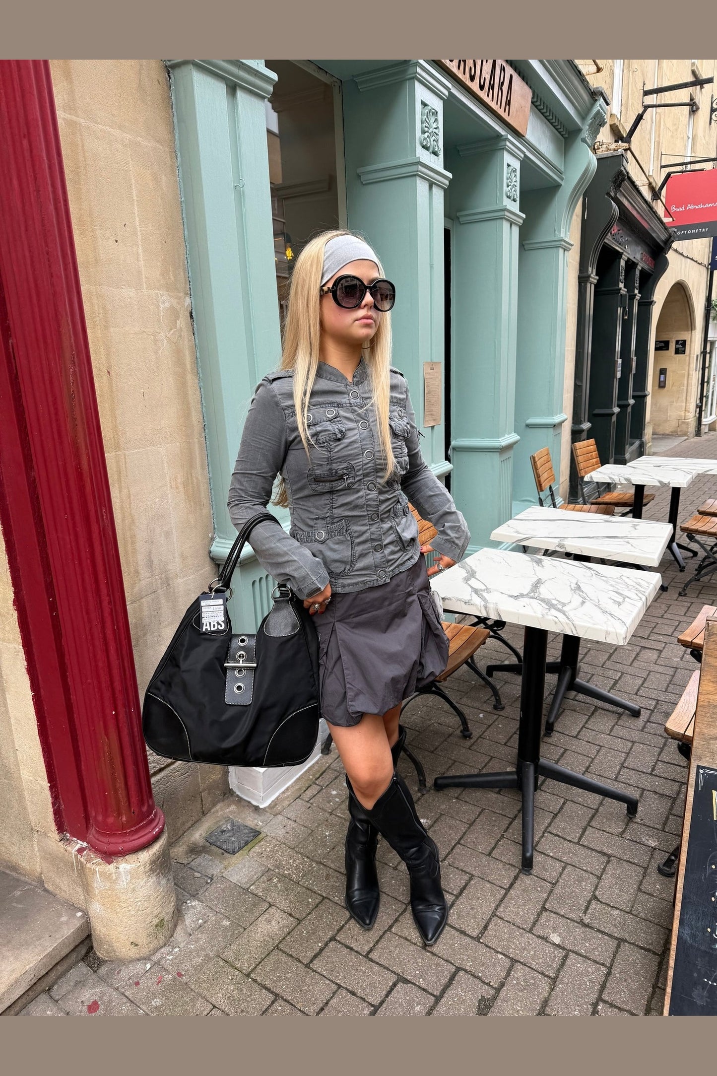 Only Military Washed Grey Jacket