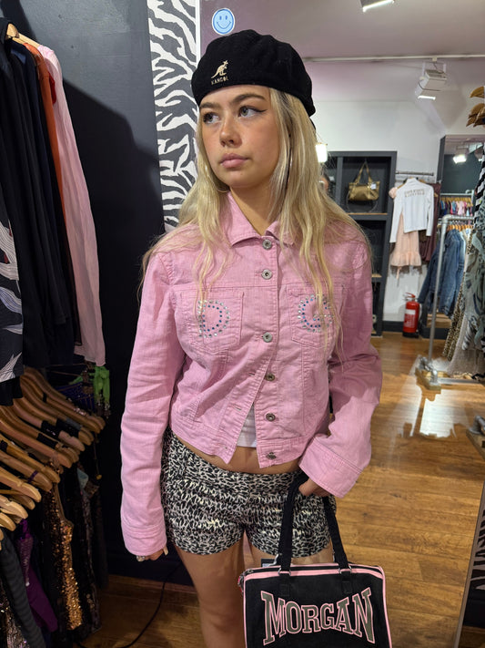 Dolce & Gabbana Rhinestone Baby Pink Jacket
