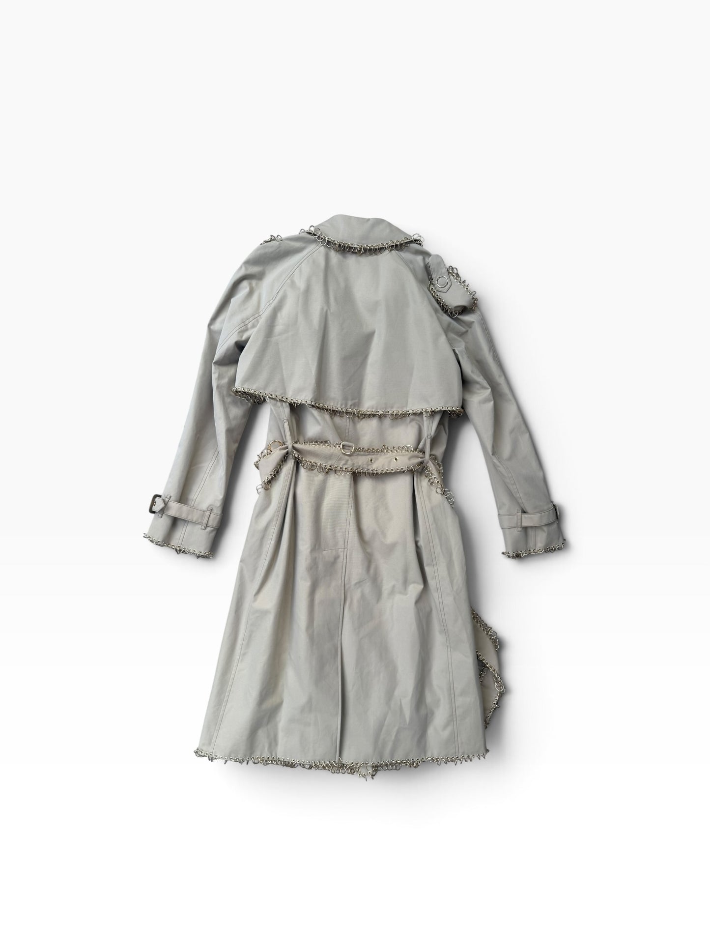 Burberry Chain-Embellished Trench Coat SS19