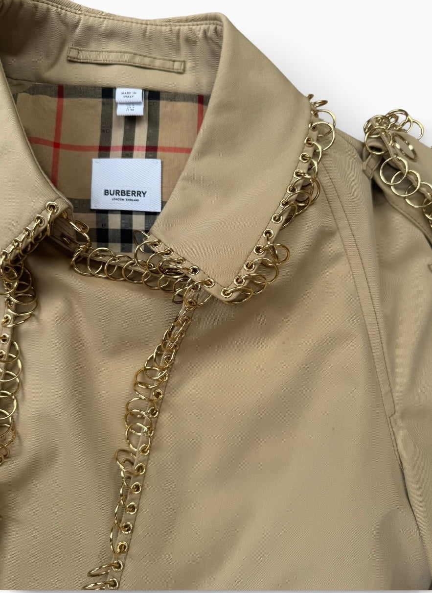 Burberry Chain-Embellished Trench Coat SS19