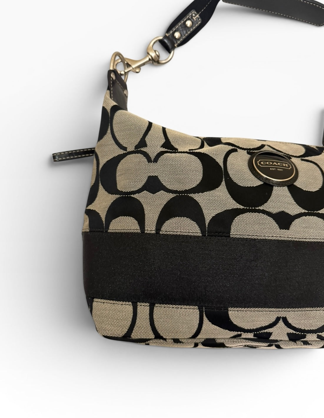 Coach Signature Hobo Stripe Shoulder bag