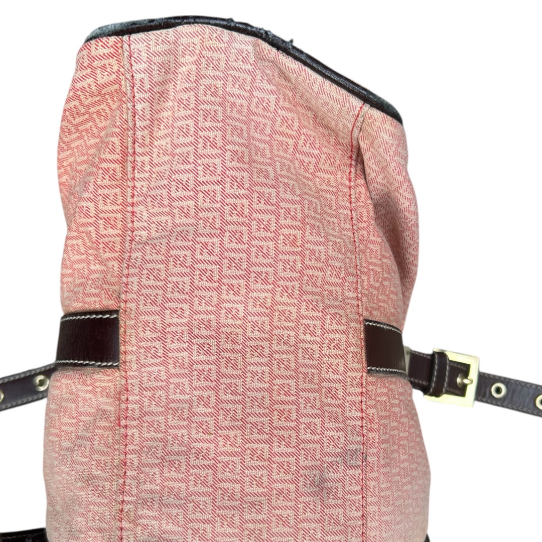 Fendi Selleria Pink Zucca Shoulder Bag