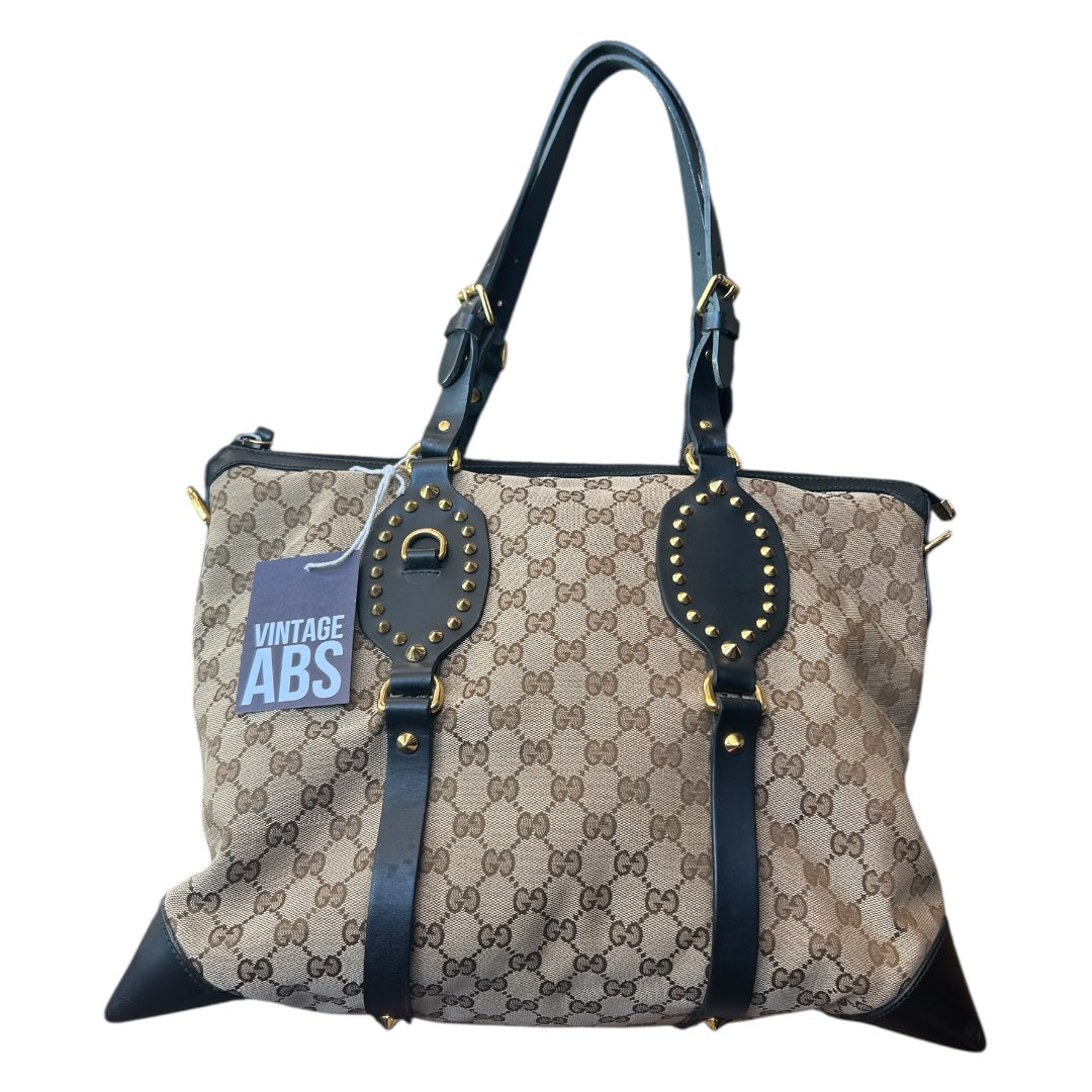 Gucci Patti Studded Large Shoulder Bag