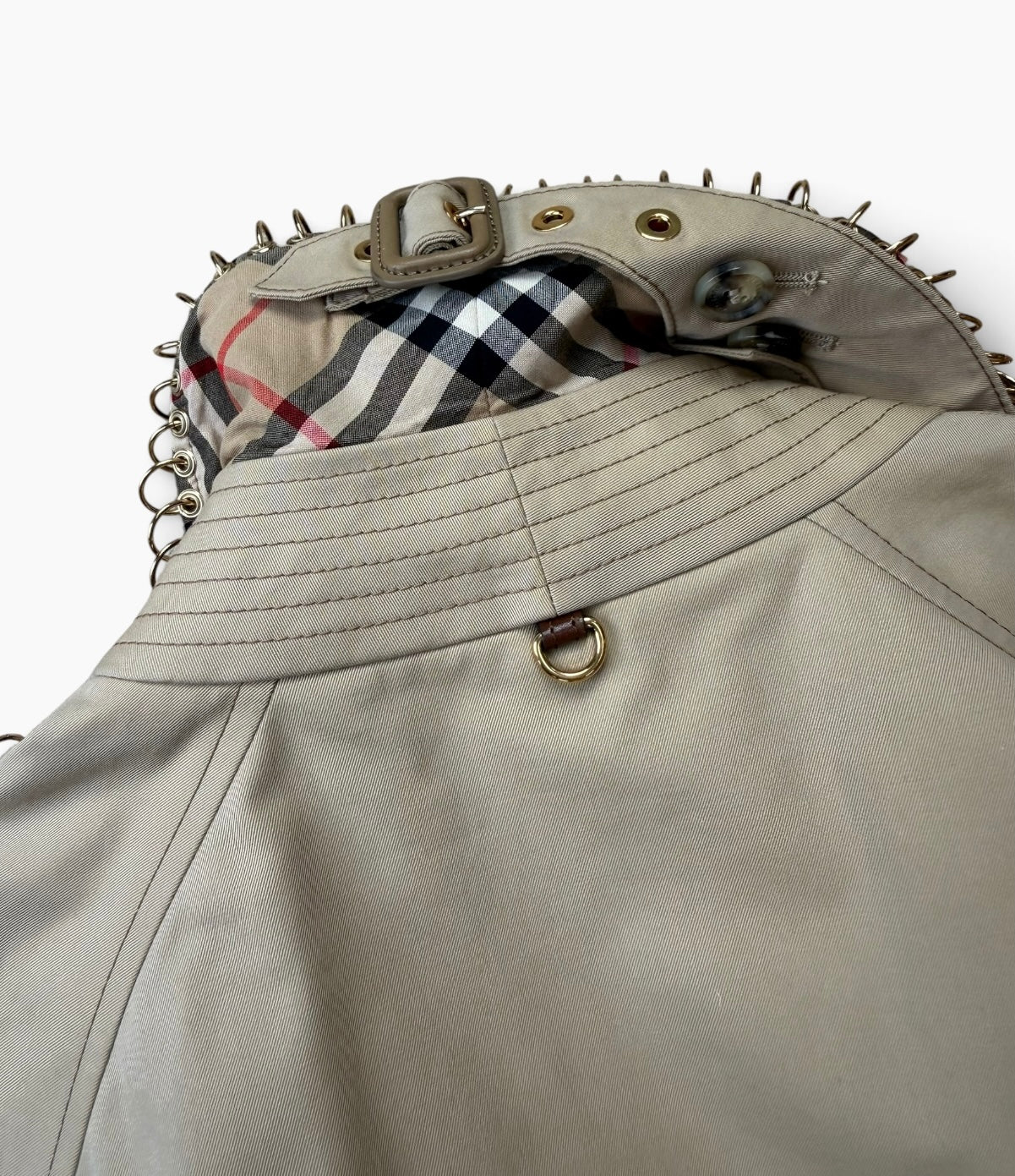 Burberry Chain-Embellished Trench Coat SS19