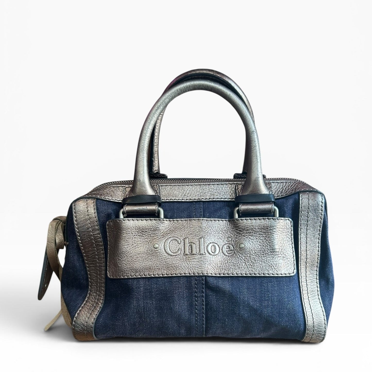 Chloe Denim Mini Boston
