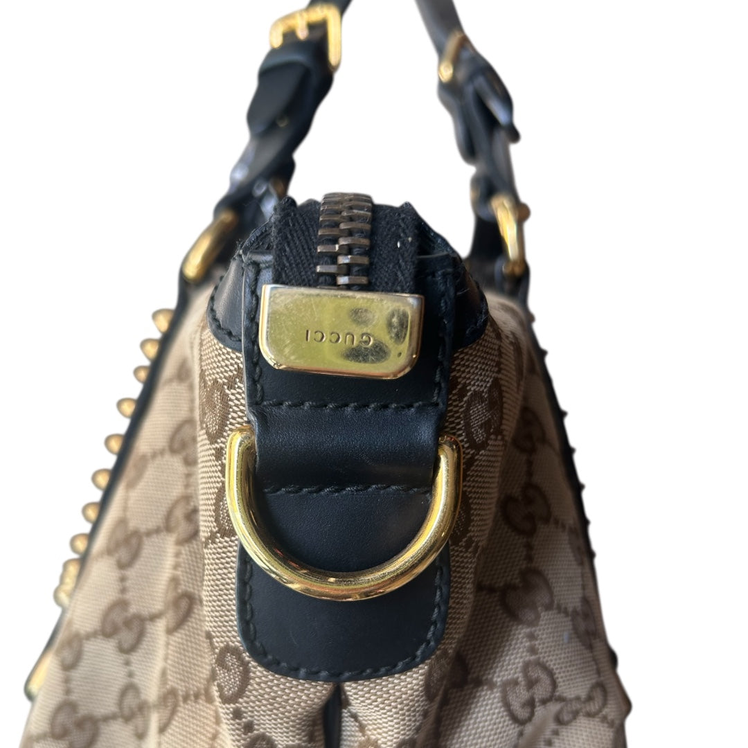 Gucci Patti Studded Large Shoulder Bag