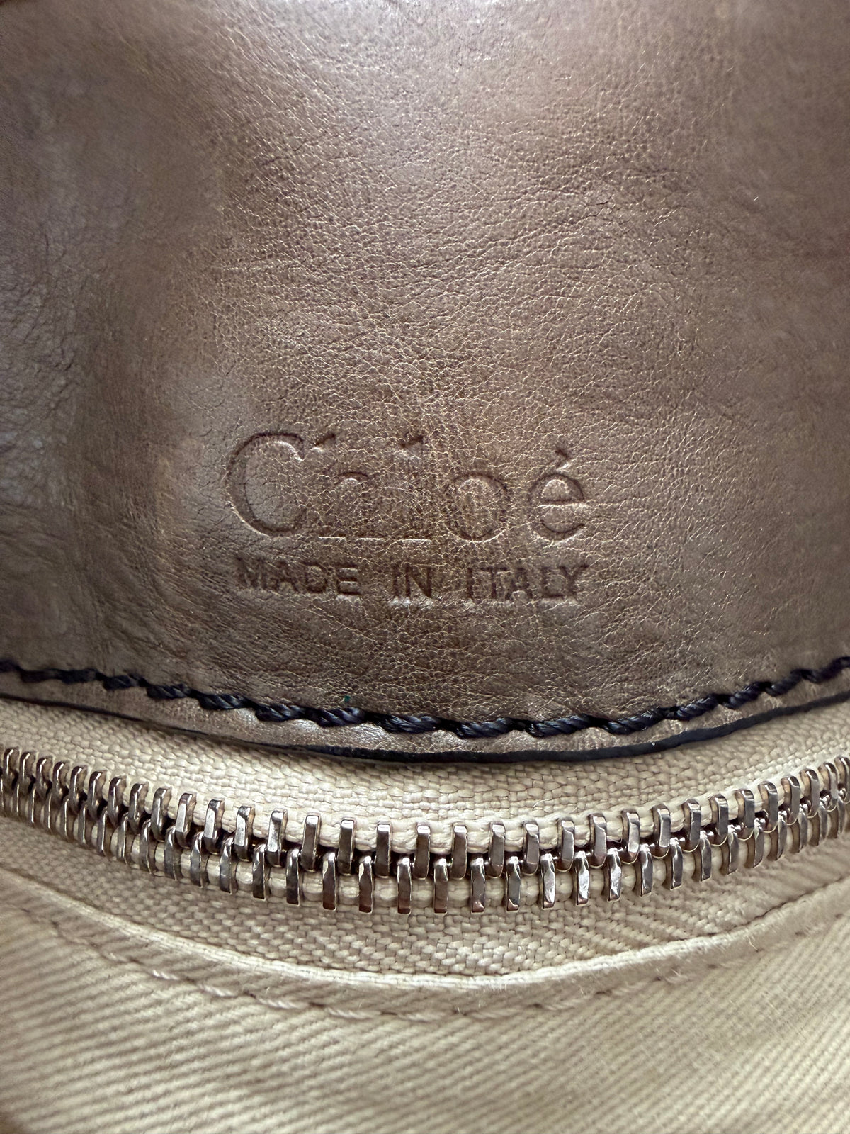 Chloé Edith Leather Satchel Bag – Taupe