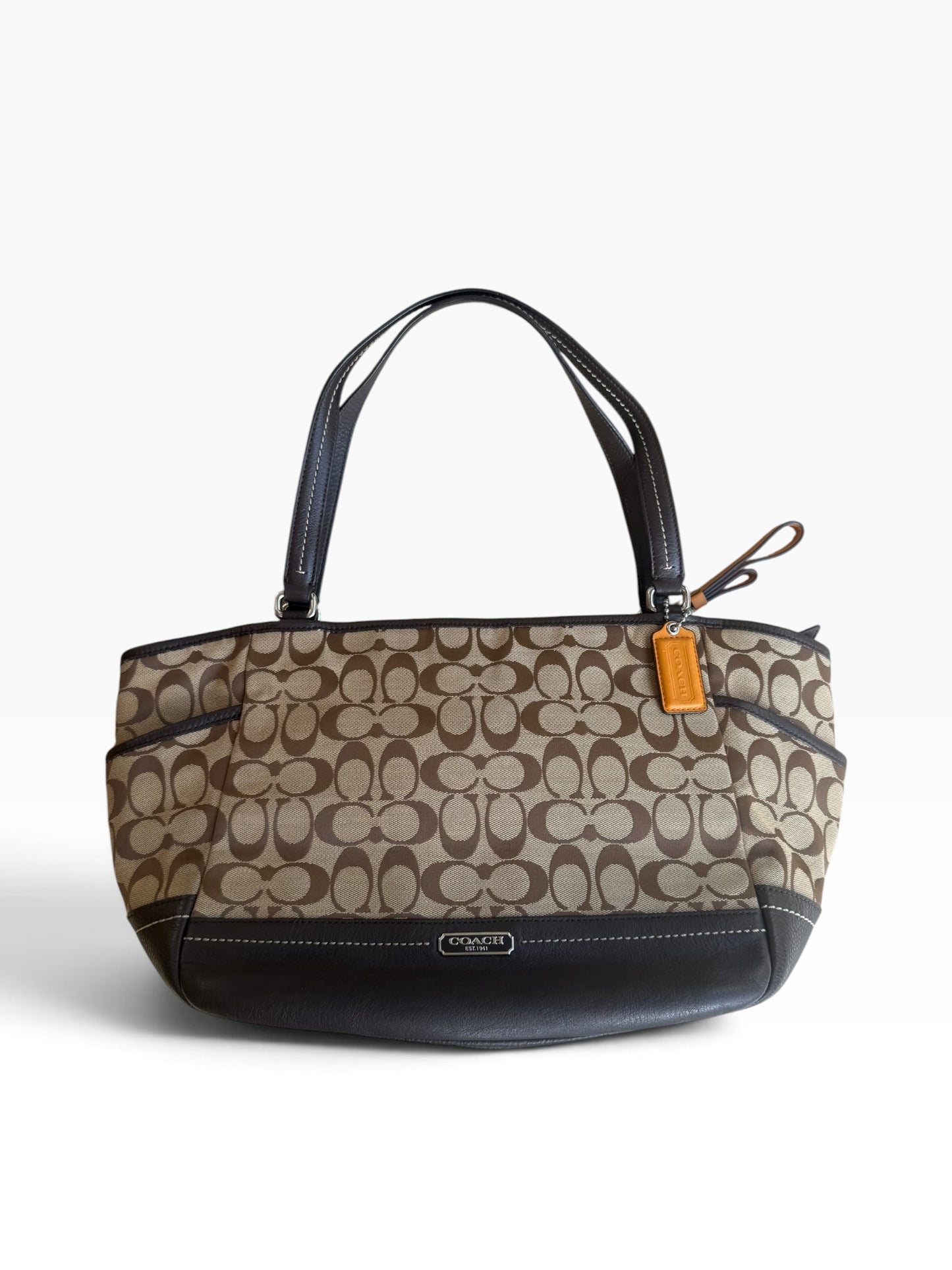 Coach Signature Jacquard Shoulder Tote Bag F23297