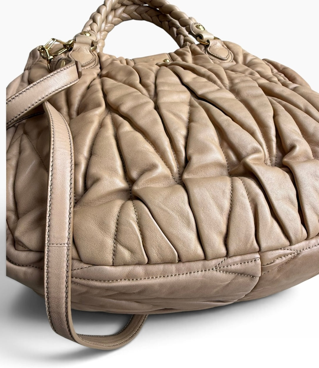 Miu Miu Coffer Matelassé Leather Bag