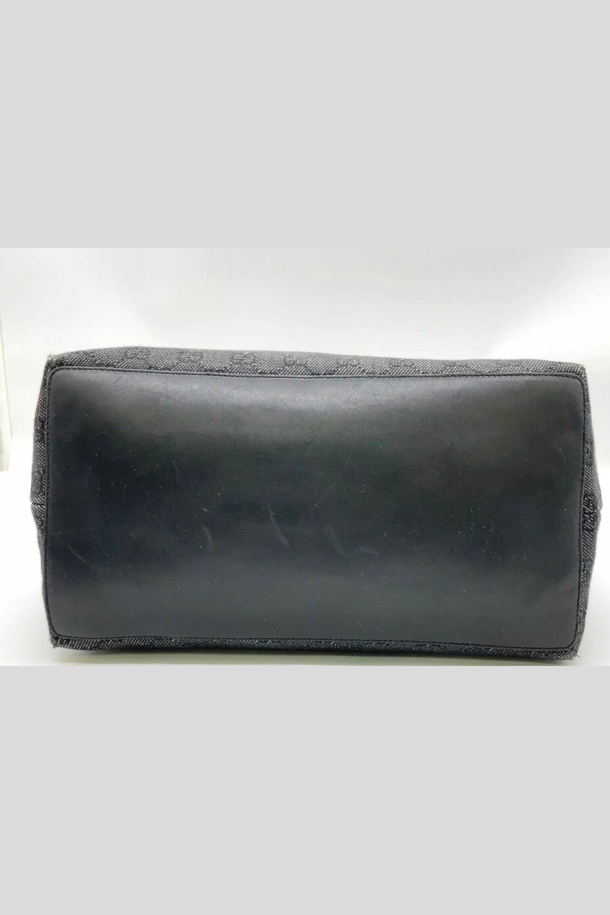 Gucci Leather & Canvas Grey & Black Shoulder Bag