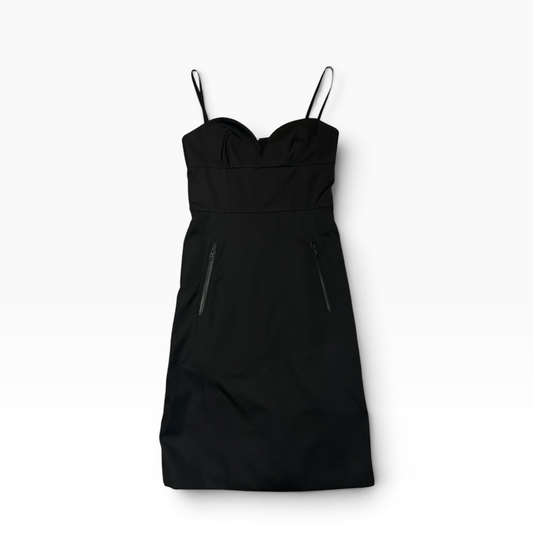 Prada Technical Nylon Bustier Midi Dress