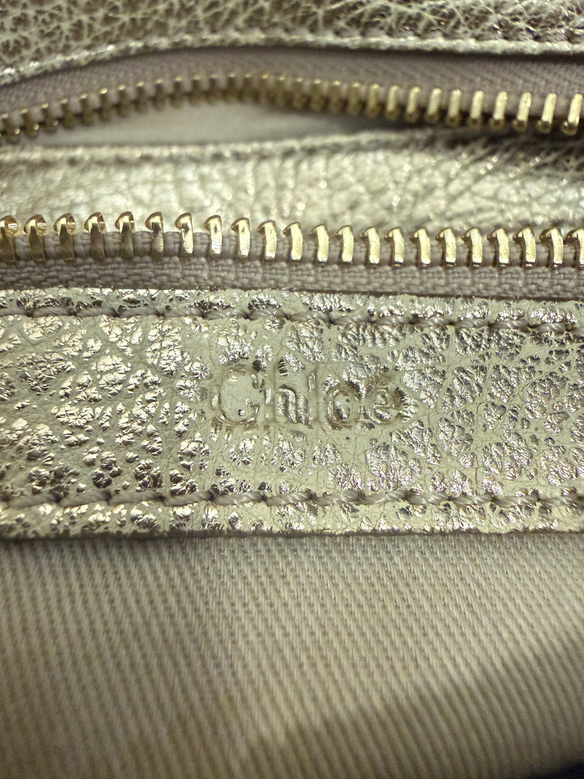 Chloe Ethel Metallic Gold Bag