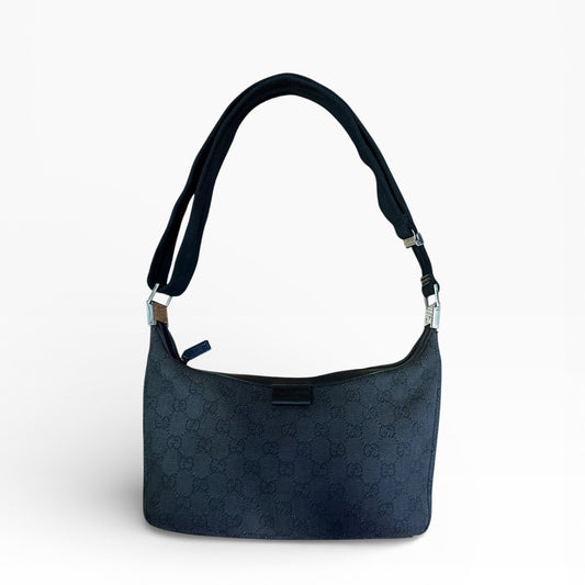 Gucci Monogram Black Shoulder Bag