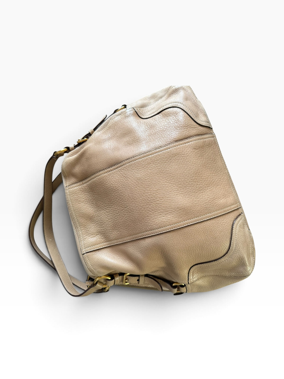 Prada Cervo Antik Deerskin Leather Shoulder Bag