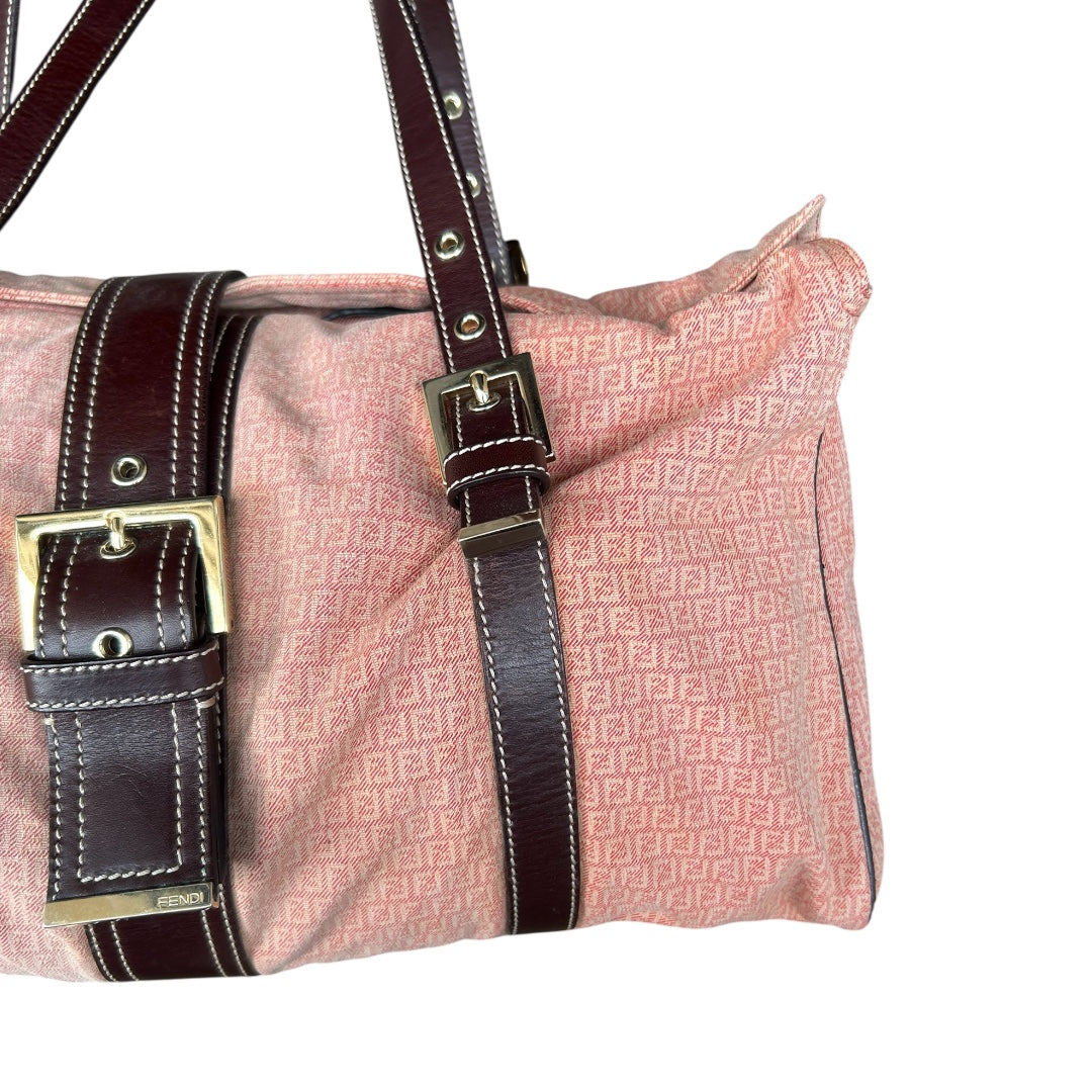 Fendi Selleria Pink Zucca Shoulder Bag