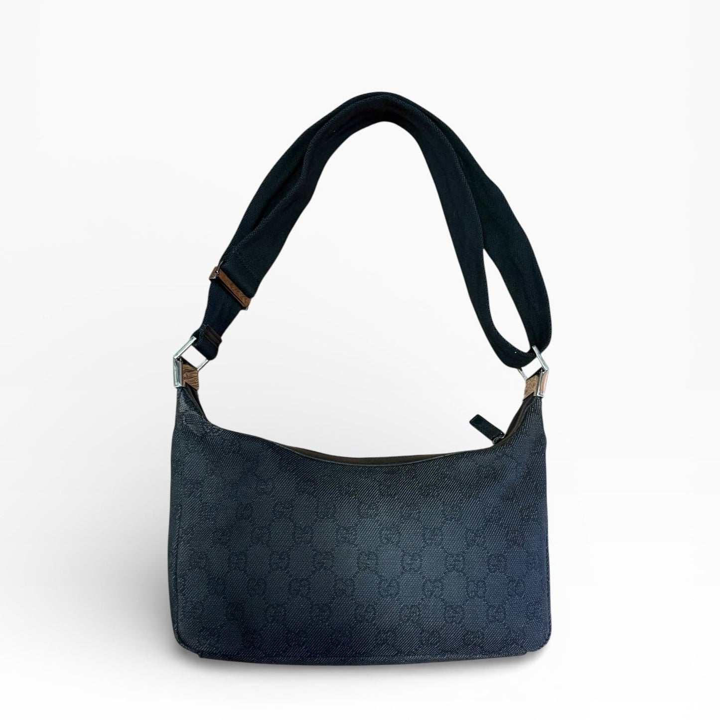 Gucci Monogram Black Shoulder Bag