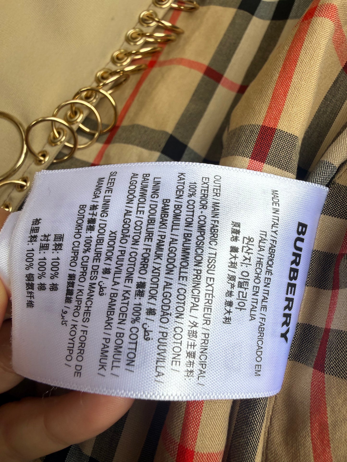 Burberry Chain-Embellished Trench Coat SS19