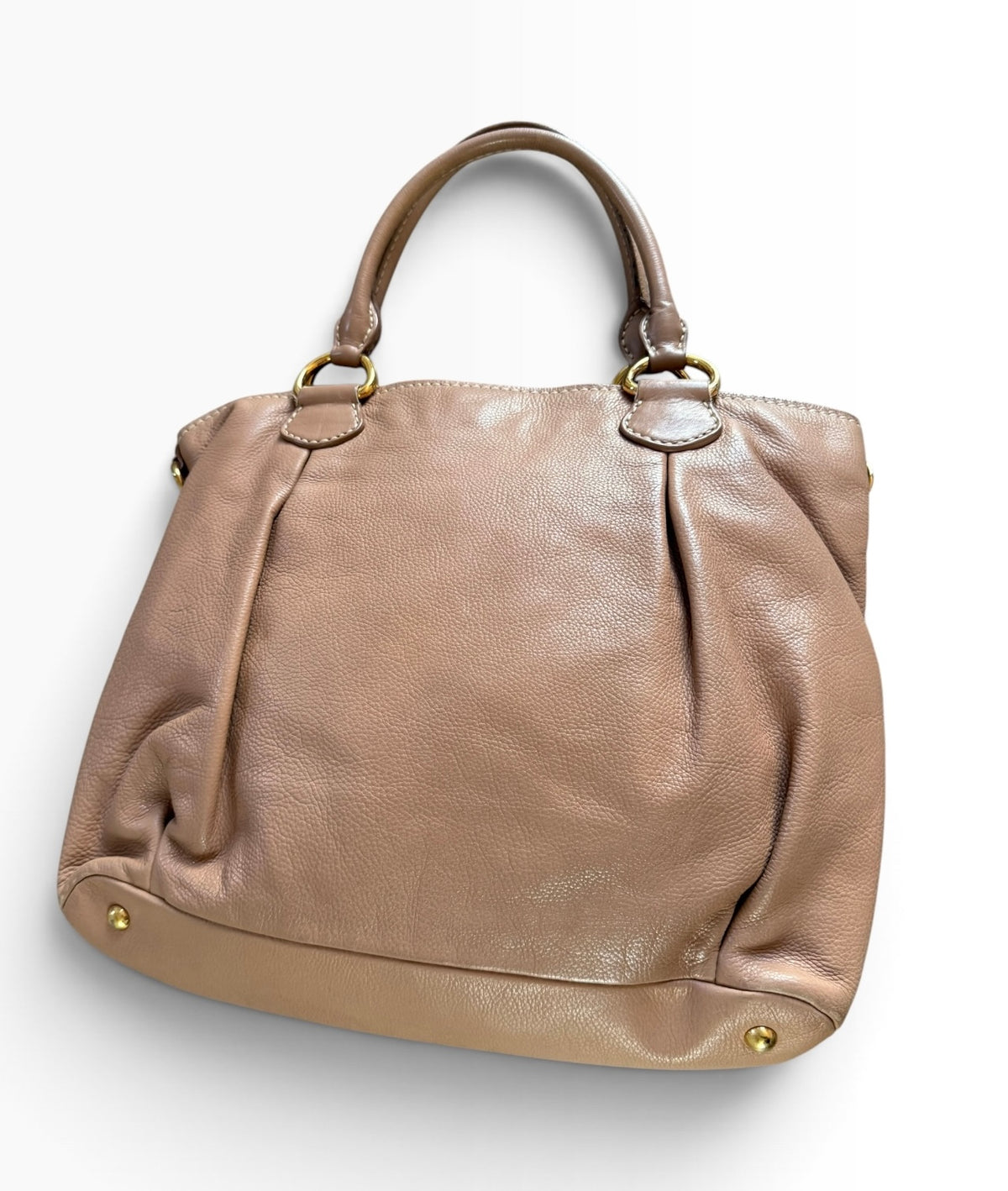 MIU MIU Vitello Lux Bauletto Satchel Bag