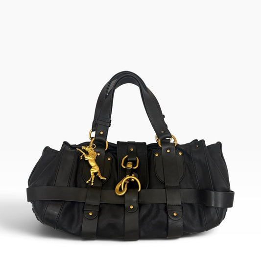 Chloé Kerala Equestrian Black Leather Horse Charm Bag 2005