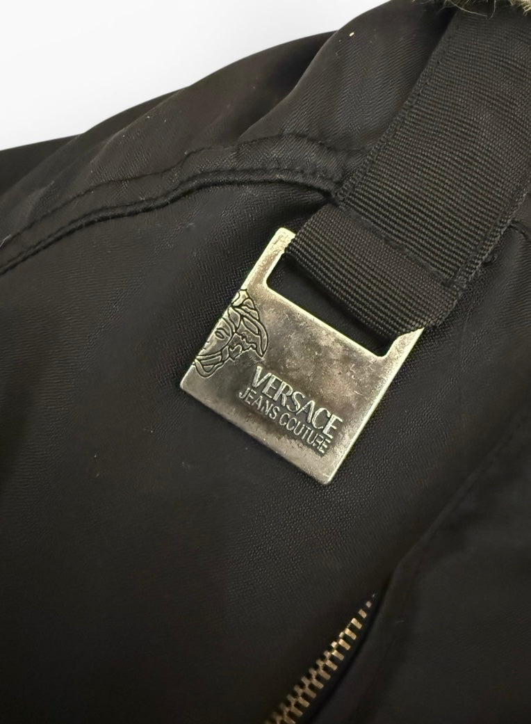 Versace Fur Hooded Puffer Coat